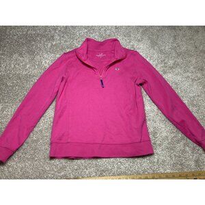 Vineyard Vines Women's Pink 1/4 Zip Pullover Sweatshirt S